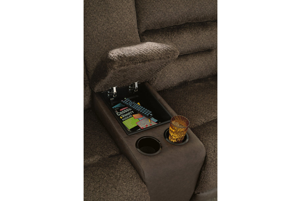 Dorman Chocolate Reclining Living Room Set -  Ashley - Lara Furniture