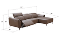 950 Sectional With 1 Electric Recliner - i21886 - Lara Furniture