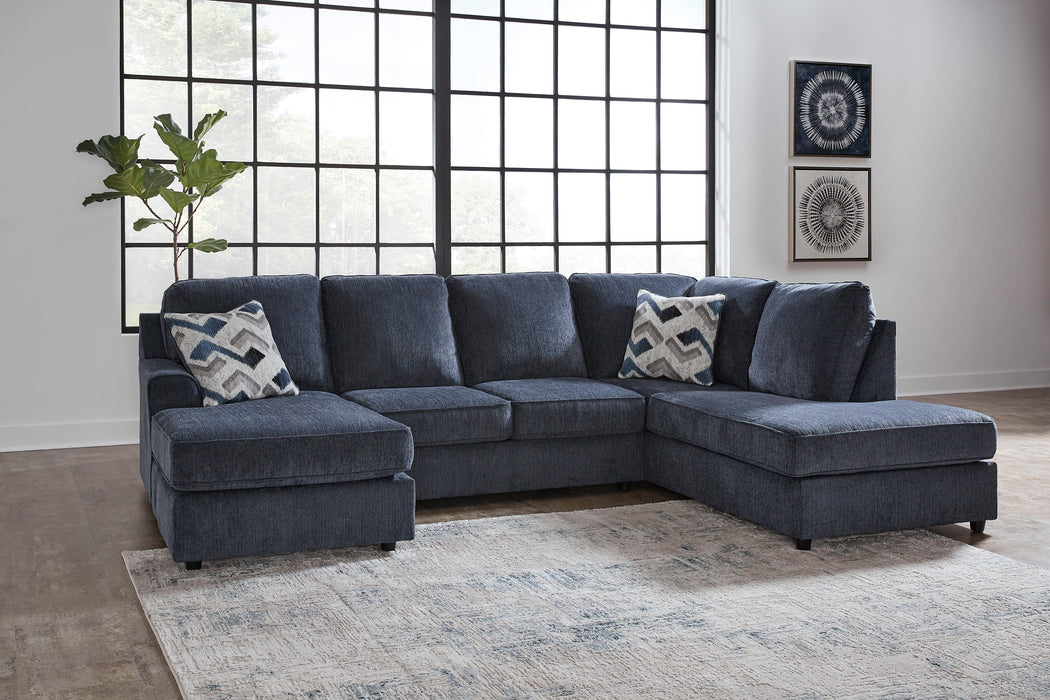 Albar Place Cobalt 2-Piece RAF Chaise Sectional