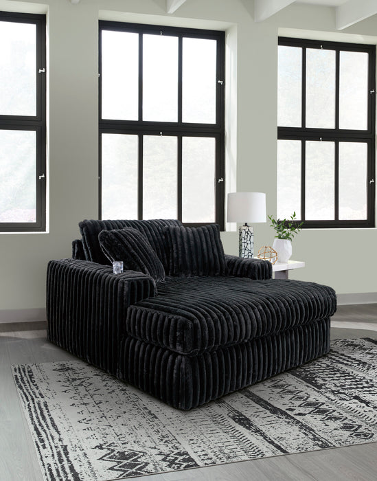 Midnight-Madness Onyx Oversized Chaise