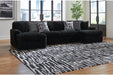 Midnight-Madness Onyx 3-Piece Sectional with Chaise -   - Lara Furniture