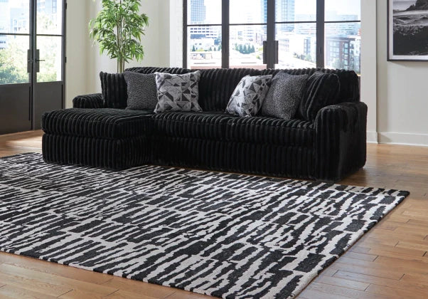 Midnight-Madness Onyx 2-Piece LAF Sectional Sofa with Chaise