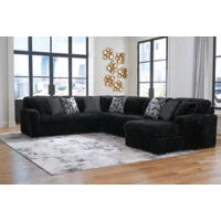 Midnight-Madness Onyx 4-Piece RAF Sectional with Chaise