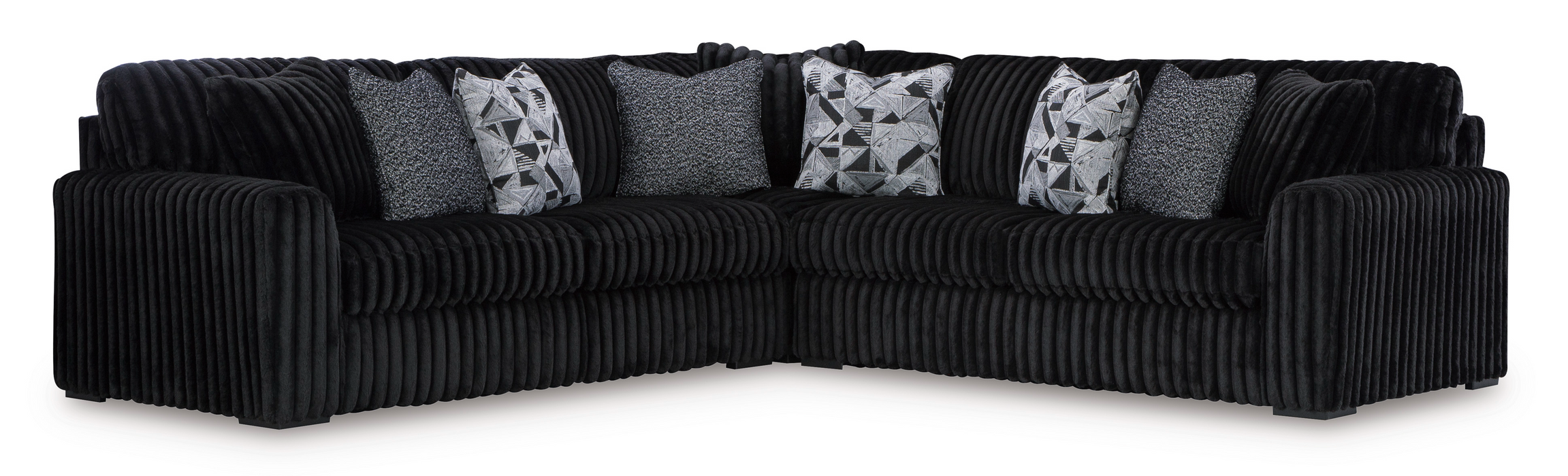 Midnight-Madness Onyx 3-Piece Sectional