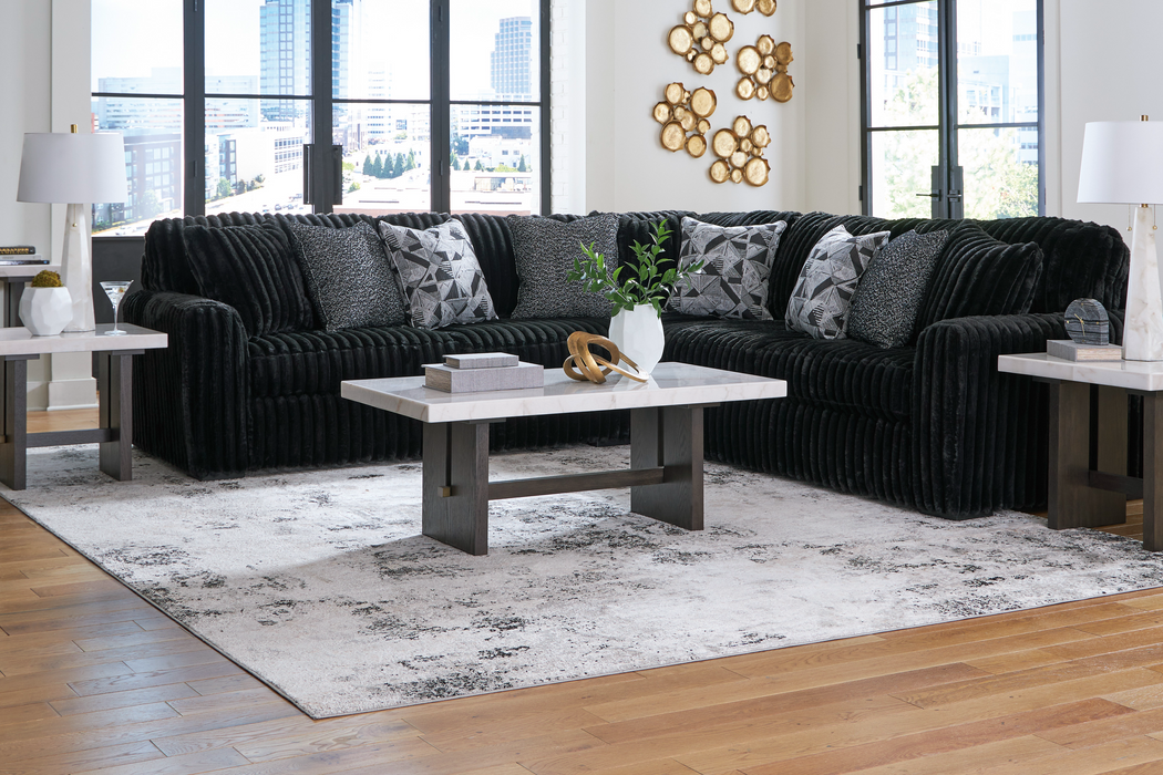 Midnight-Madness Onyx 3-Piece Sectional