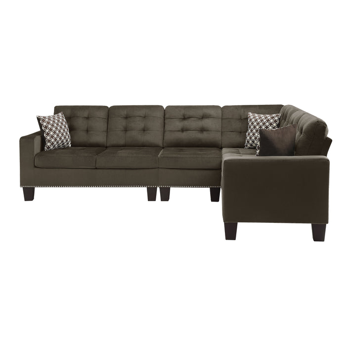 Lantana Chocolate Reversible Sectional