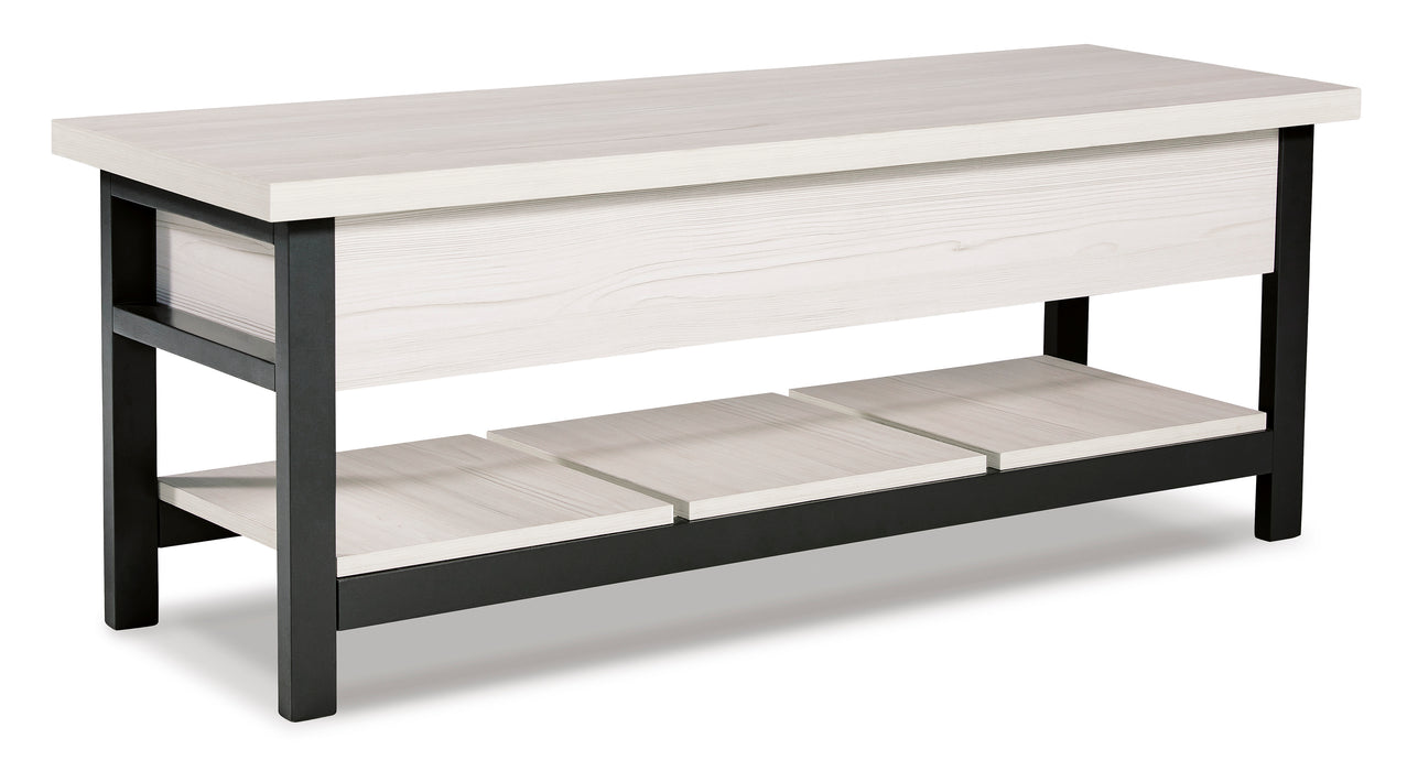 Rhyson White Storage Bench