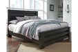 Brinxton Charcoal King Panel Bed - Ashley - Lara Furniture