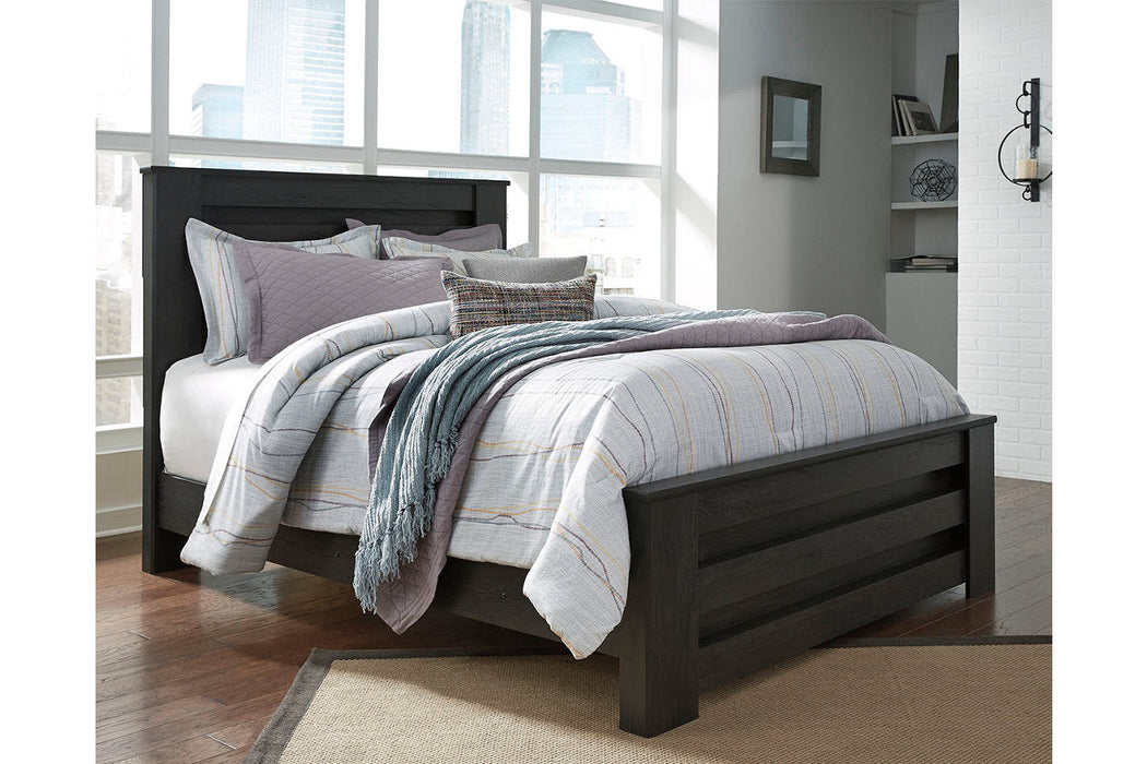 Brinxton Charcoal Queen Panel Bed -  - Lara Furniture