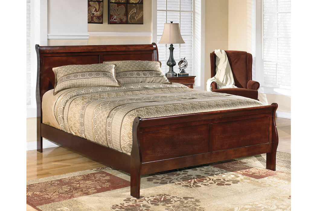 Alisdair Dark Brown Queen Sleigh Bed -  - Lara Furniture