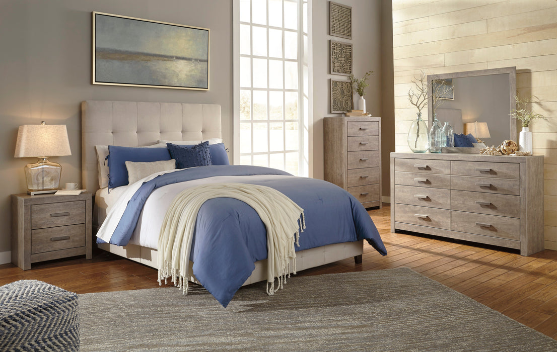 Culverbach Gray Upholstered Panel Bedroom Set