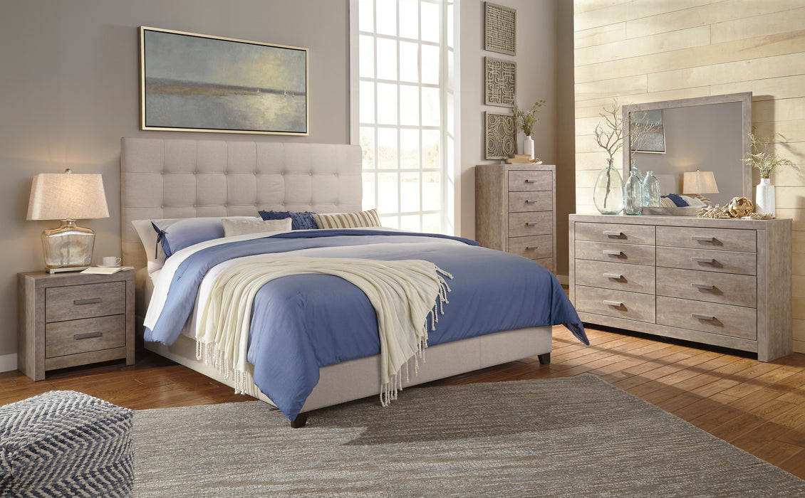 Culverbach Gray Upholstered Panel Bedroom Set