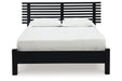 Danziar Black Queen Slat Platform Bed -  Ashley - Lara Furniture