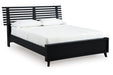 Danziar Black Queen Slat Platform Bed -  Ashley - Lara Furniture