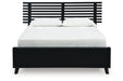 Danziar Black Queen Slat Platform Bed -  Ashley - Lara Furniture