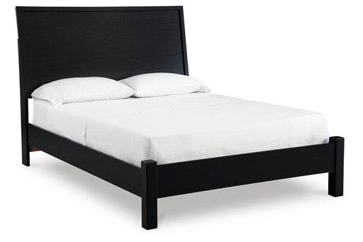 Danziar Black Queen Platform Bed -  Ashley - Lara Furniture