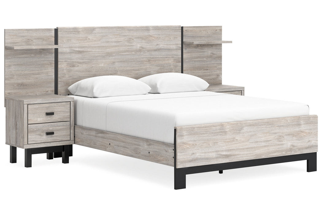 Vessalli Gray Queen Panel Bed with Extensions -  Ashley - Lara Furniture