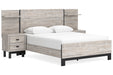 Vessalli Gray Queen Panel Bed with Extensions -  Ashley - Lara Furniture