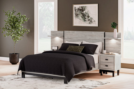 Vessalli Gray Queen Panel Bed with Extensions -  Ashley - Lara Furniture