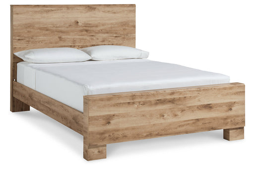 Hyanna Tan Brown Queen Panel Bed -  Ashley - Lara Furniture