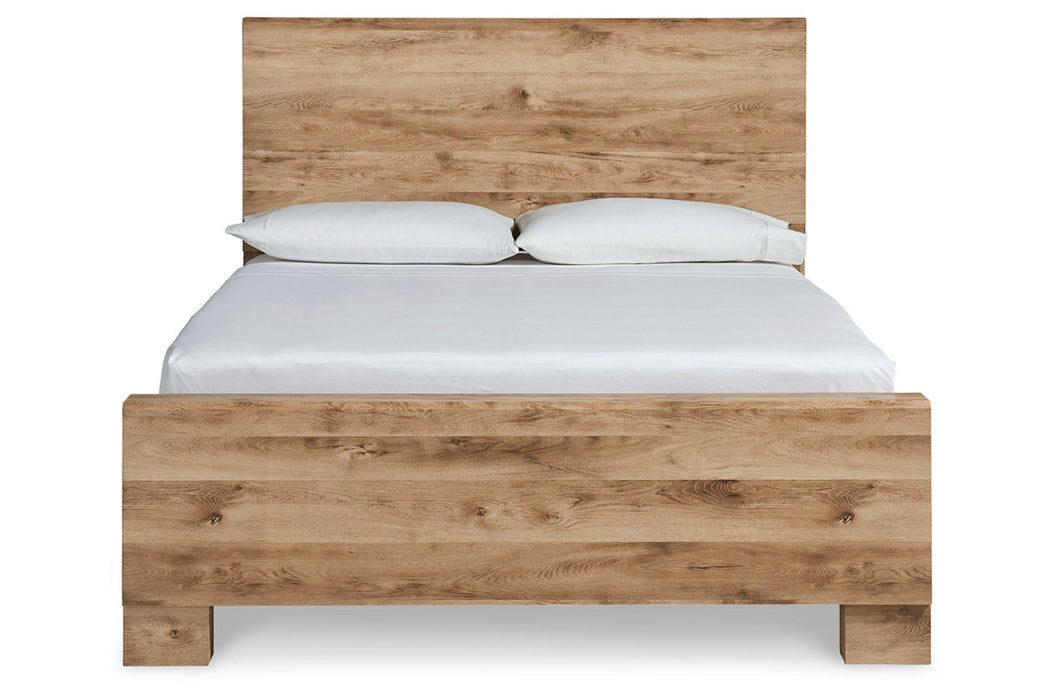 Hyanna Tan King Panel Bed