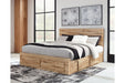 Hyanna Tan Brown Queen Platform Storage Bed with 2 Under Bed Storage Drawer -  Ashley - Lara Furniture