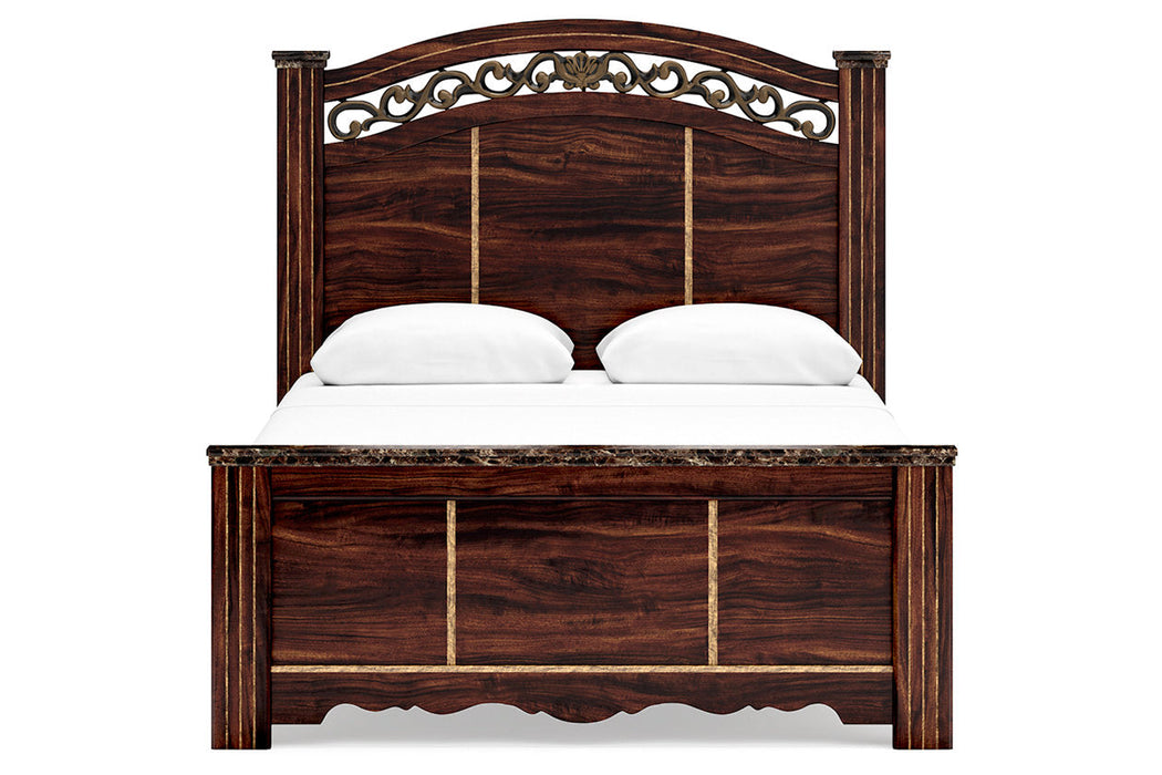 Glosmount Two-tone Queen Poster Bed -  Ashley - Lara Furniture