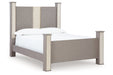 Surancha Gray Queen Poster Bed -  Ashley - Lara Furniture