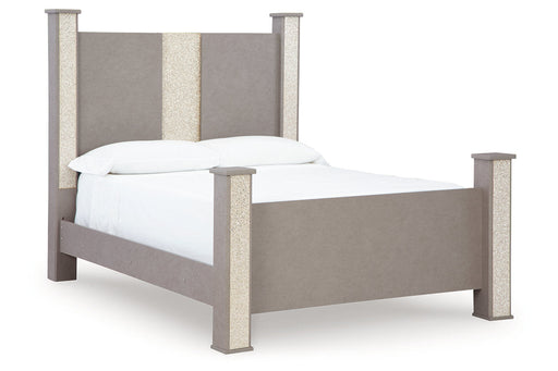 Surancha Gray Queen Poster Bed -  Ashley - Lara Furniture