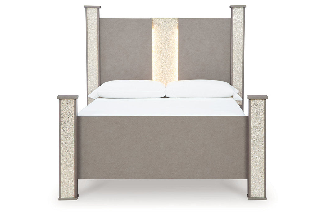 Surancha Gray Queen Poster Bed -  Ashley - Lara Furniture