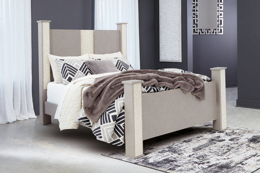 Surancha Gray Queen Poster Bed -  Ashley - Lara Furniture