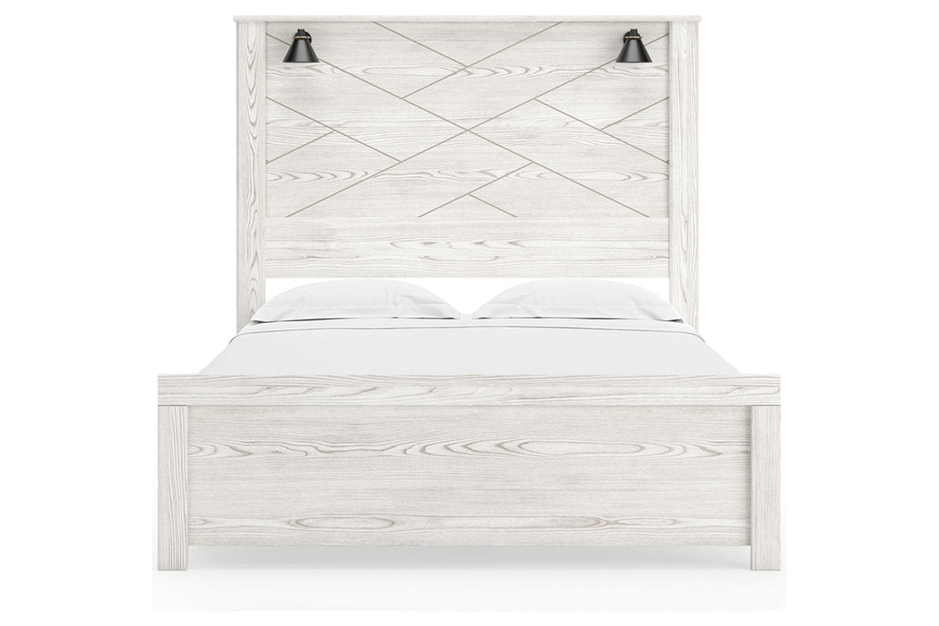 Gerridan White/Gray Queen Panel Bed