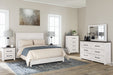 Gerridan White/Gray Queen Panel Bed - Ashley - Lara Furniture