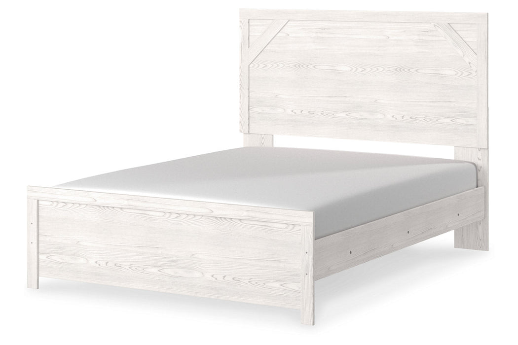 Gerridan White/Gray Queen Panel Bed - Ashley - Lara Furniture