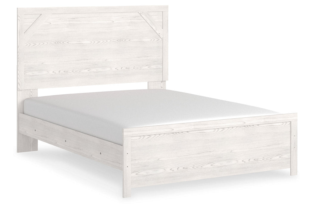 Gerridan White/Gray Queen Panel Bed - Ashley - Lara Furniture