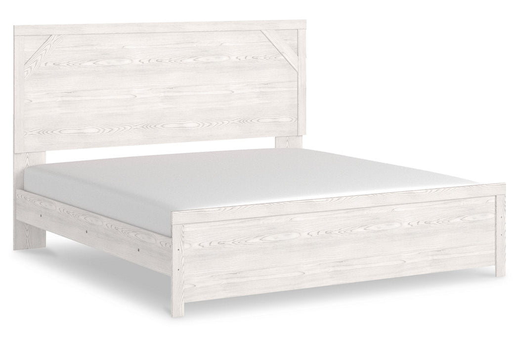 Gerridan White/Gray King Panel Bed -  - Lara Furniture