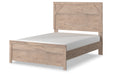 Senniberg Light Brown/White Full Panel Bed -  - Lara Furniture