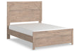 Senniberg Light Brown/White Full Panel Bed -  - Lara Furniture