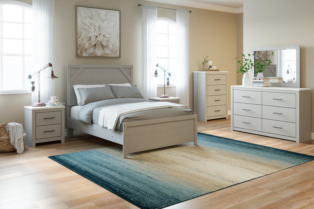 Cottonburg Light Gray/White Full Panel Bed -  - Lara Furniture