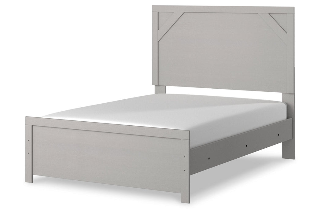 Cottonburg Light Gray/White Full Panel Bed -  - Lara Furniture