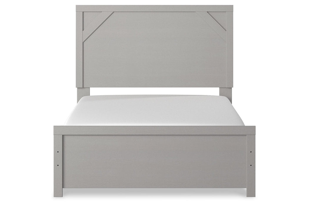 Cottonburg Light Gray/White Full Panel Bed -  - Lara Furniture