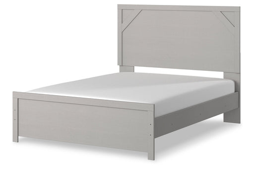 Cottonburg Light Gray/White Queen Panel Bed -  - Lara Furniture