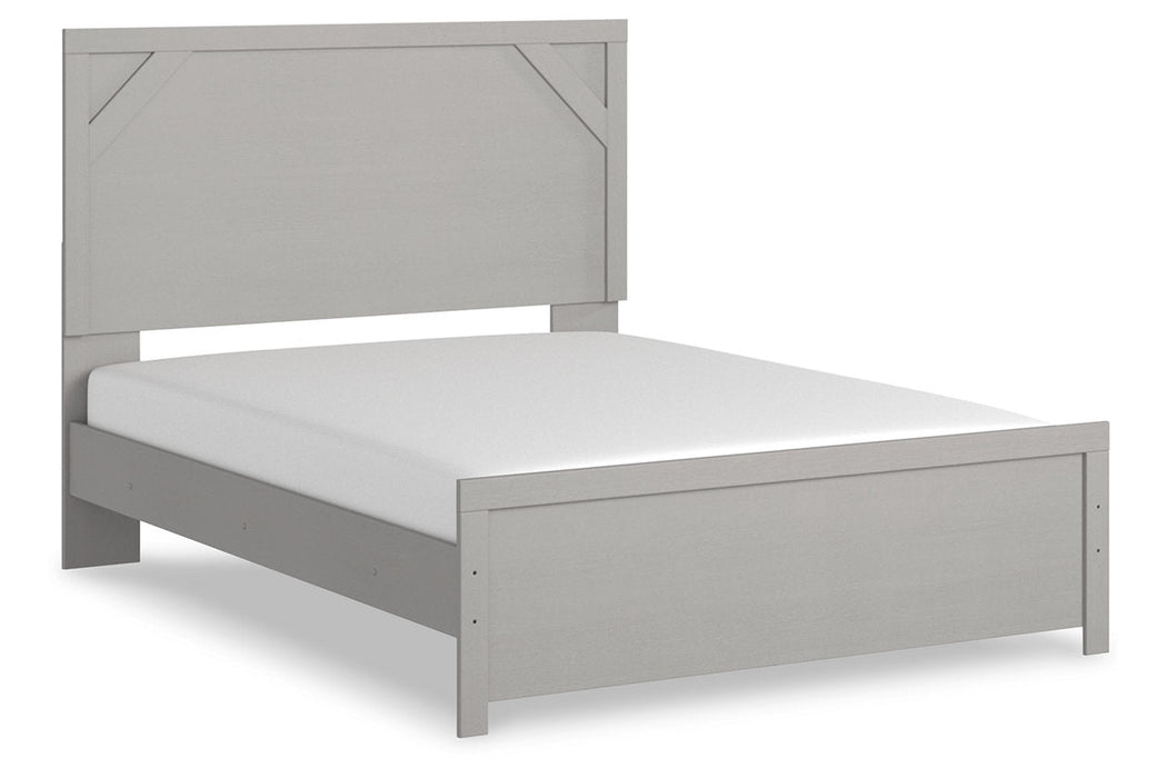 Cottonburg Light Gray/White Queen Panel Bed -  - Lara Furniture