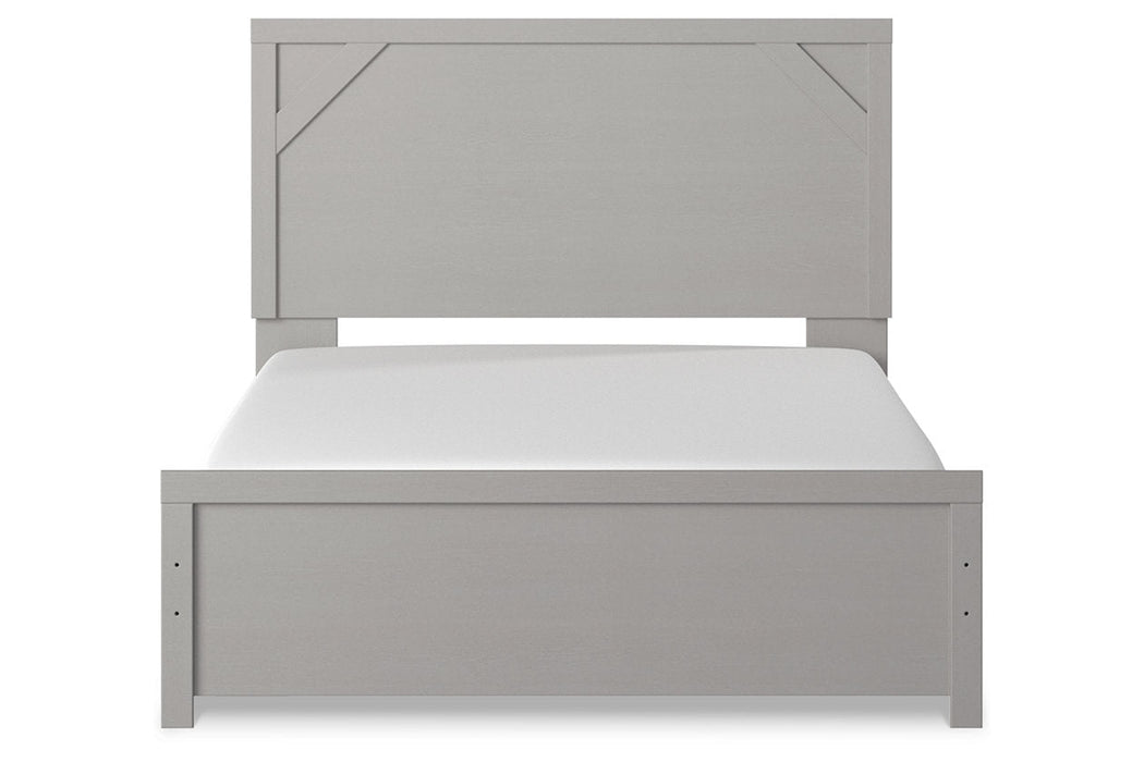 Cottonburg Light Gray/White Queen Panel Bed -  - Lara Furniture