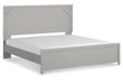 Cottonburg Light Gray/White King Panel Bed -  - Lara Furniture