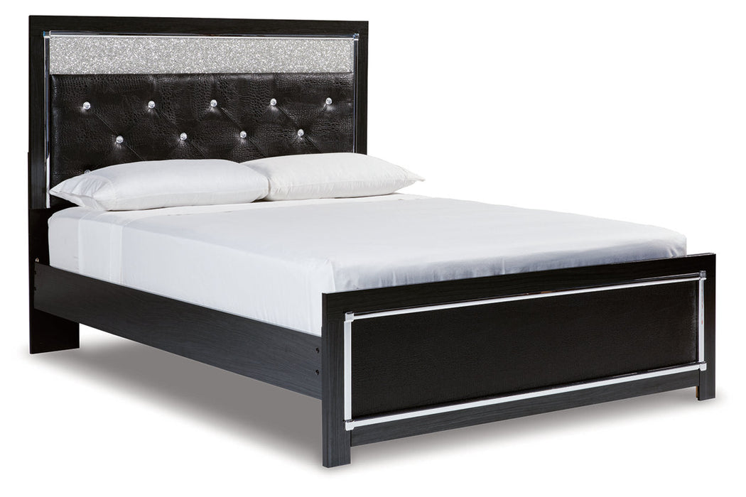 Kaydell Black Queen Upholstered Platform Bed -  Ashley - Lara Furniture