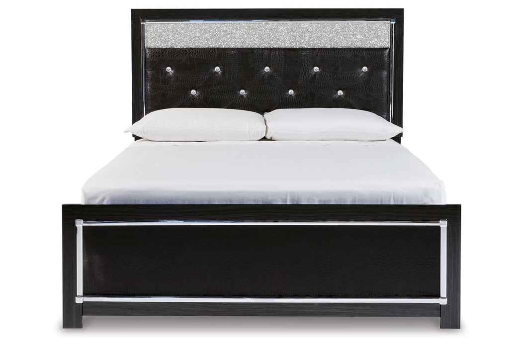 Kaydell Black Queen Upholstered Platform Bed -  Ashley - Lara Furniture