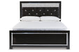 Kaydell Black Queen Upholstered Platform Bed -  Ashley - Lara Furniture