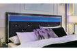 Kaydell Black Queen Upholstered Platform Bed -  Ashley - Lara Furniture