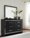 Kaydell Black LED Platform Bedroom Set - Lara Furniture